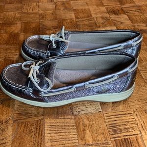 Sparkly Gray Sperry Top Sider
